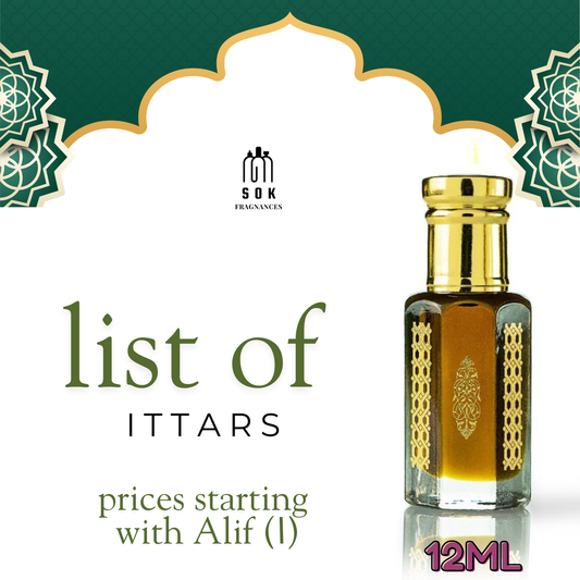 List if ittars starting with Alif– SOK Fragrances